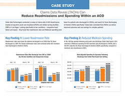Claims Data Reveal LTACHs Can Decrease Readmission Rates and Spending within an ACO infographic image