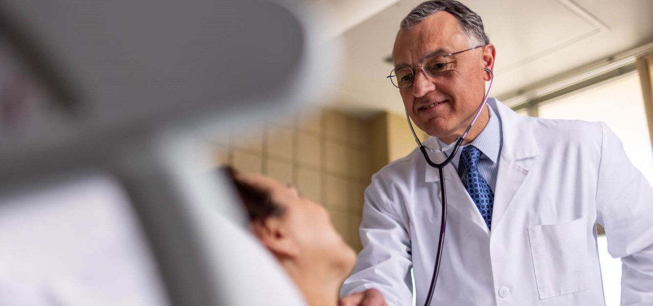 Doctor caring for a patient