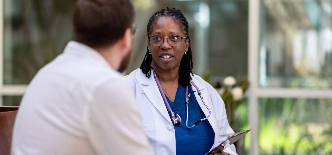 Caregivers speaking to one another
