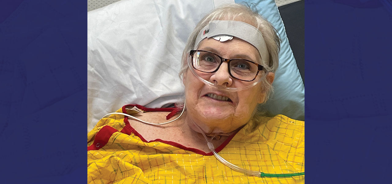 Kindred Hospital San Diego patient Annette poses and tells her story of recovery with Kindred