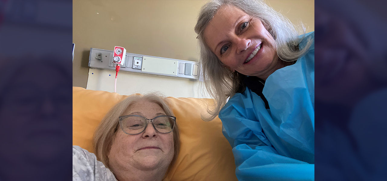Happy patient with caregiver