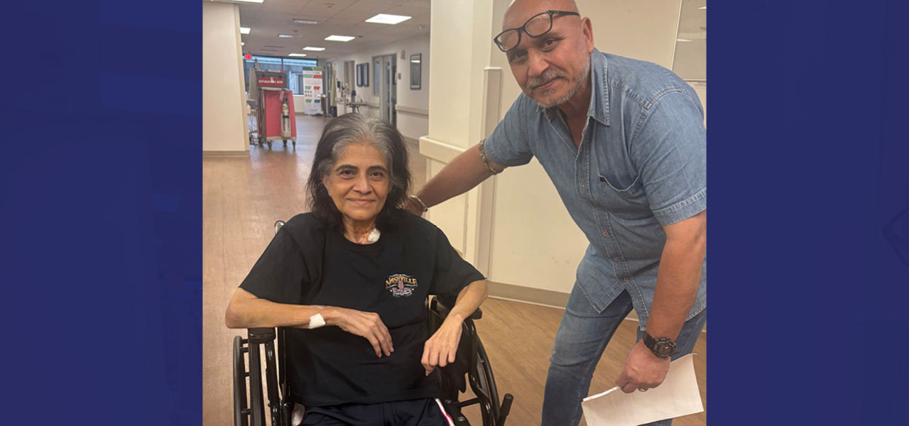 Kindred Hospital Sugar Land Patient Sabira poses in her wheel chair while sharing her recovery story